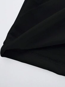 SHEIN LUNE Christmas Gnome Print Tee - Black - View 4