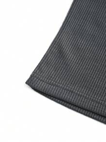 Manfinity Homme 男式纽扣前长袖T恤，秋季 - 深灰色 - 查看 6