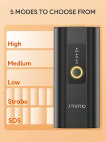 JMMO 自行车前灯，可充电自行车前灯 600 流明，3 种亮度级别，2600mAh 电池和 360 度旋转支架，IP64 防水安全，适用于公路、山地、夜间骑行圣诞礼物，秋冬假期露营必备品，度假配件，露营用品