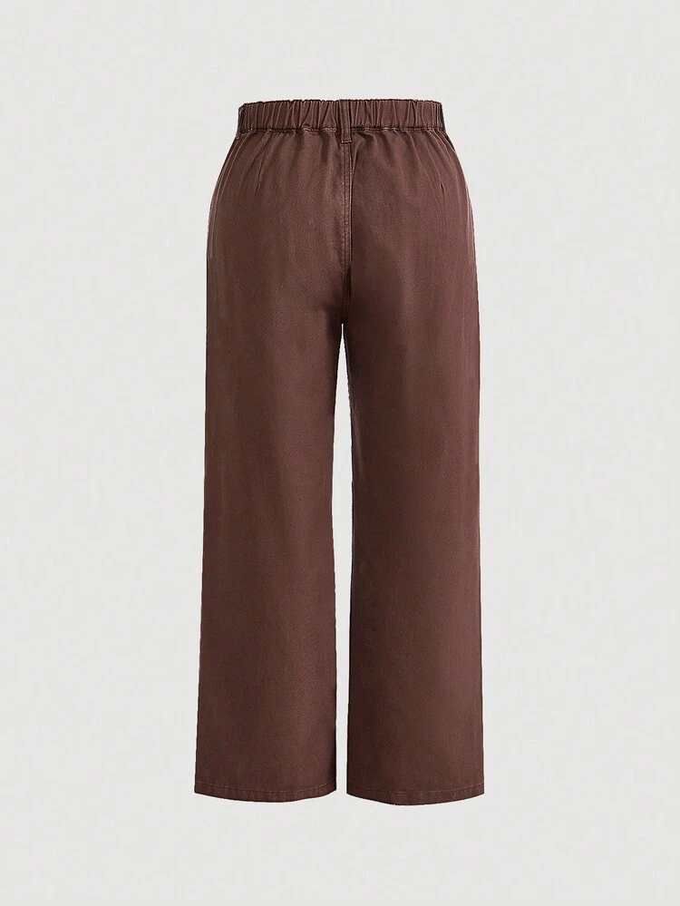 Plus Size High Waisted Straight Leg Jeans