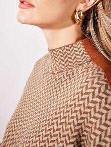 MOTF PREMIUM CHEVRON KNIT SWEATER - Multicolor - View 7