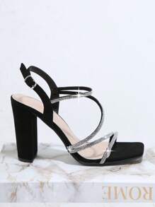 SHUZIA Women's High Heel Sandals For Wedding Party - Black - View 3