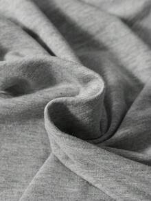 SHEIN 女大童撞色亮片拼接落肩袖衛衣洋裝 - 淺灰色 - 查看 3