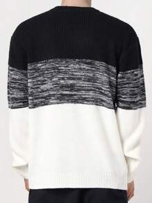 Manfinity Homme Nam Nhiều màu Sợi Vòng cổ Áo len - Nhiều màu - Xem 2