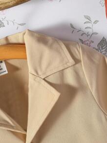 Baby Boy Contrast Plaid Flap Detail Trench Coat