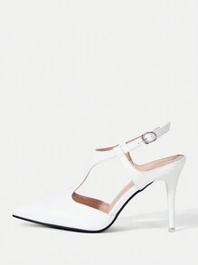 SheIn SXY 女士高跟單鞋 - 白色 - 查看 2