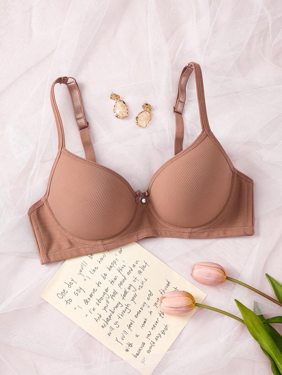 Women's Underwear Underwire Bra - Dusty Pink - View 1