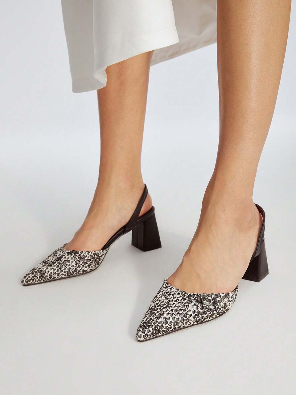 MOTF WOVEN SLINGBACK HEELS
