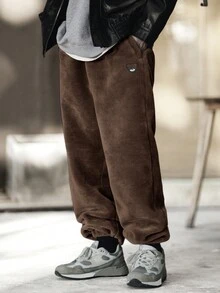 Manfinity Hypemode Lỏng lẻo Nam Eo dây rút Dài Quần - màu nâu - Xem 8