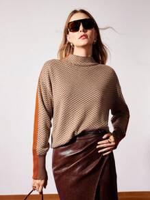 MOTF PREMIUM CHEVRON KNIT SWEATER - Multicolor - View 2