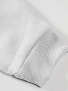 EURMUSE Men's Monogram Drop Shoulder Sweatshirt - White - View 5