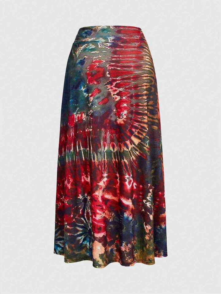 Hippie Tie Dye Flare Skirt
