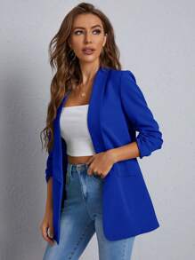EURMUSE Blazer Feminino - Blue - View 5