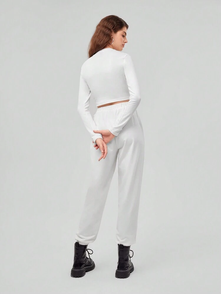 Women's Guitar Printed Cropped Top And Shorts Set