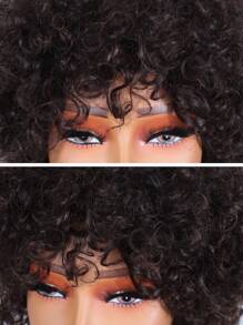 Short Afro Curly Wigs Human Hair Fluffy Kinky Afro Natural Black Curly Hair Puffs Ready to Wear - S2 - View 8