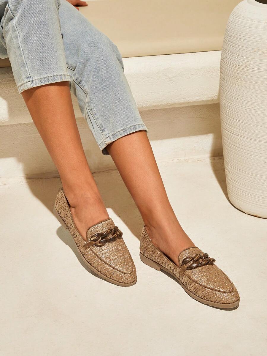 SheIn VCAY Zapatos planos de mujeres - Marrón - Ver 1