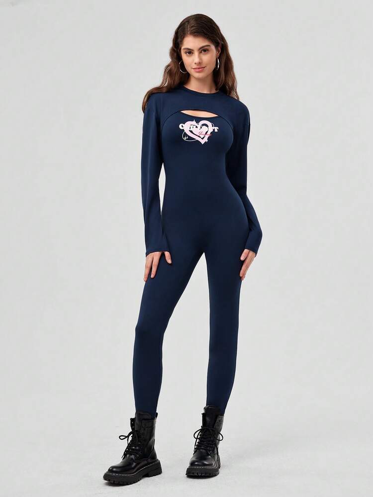 Letter Graphic Tee & Leggings