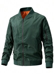 Manfinity Homme Men Plus Zip Up Bomber Jacket