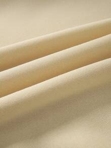 SHEIN EZwear Phim hoạt hình con chó in Lót nhiệt Áo nỉ - Màu be - Xem 5