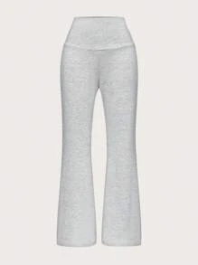 SHEIN Unity 3 piezas Pantalones de pierna campana con cintura ancha unicolor - Multicolor - Ver 6