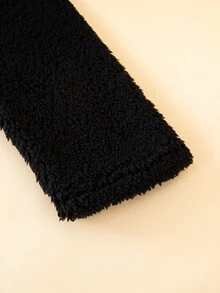 SHEIN Cô gái Tay áo dài áo Với Cổ áo thác nước ( Thắt lưng Không bao gồm ) - màu đen - Xem 4