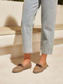 SheIn VCAY Zapatos planos de mujeres - Marrón - Ver 3
