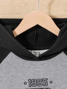 Tween Girl Letter Embroidery Raglan Sleeve Sweatshirt - Light Grey - View 3