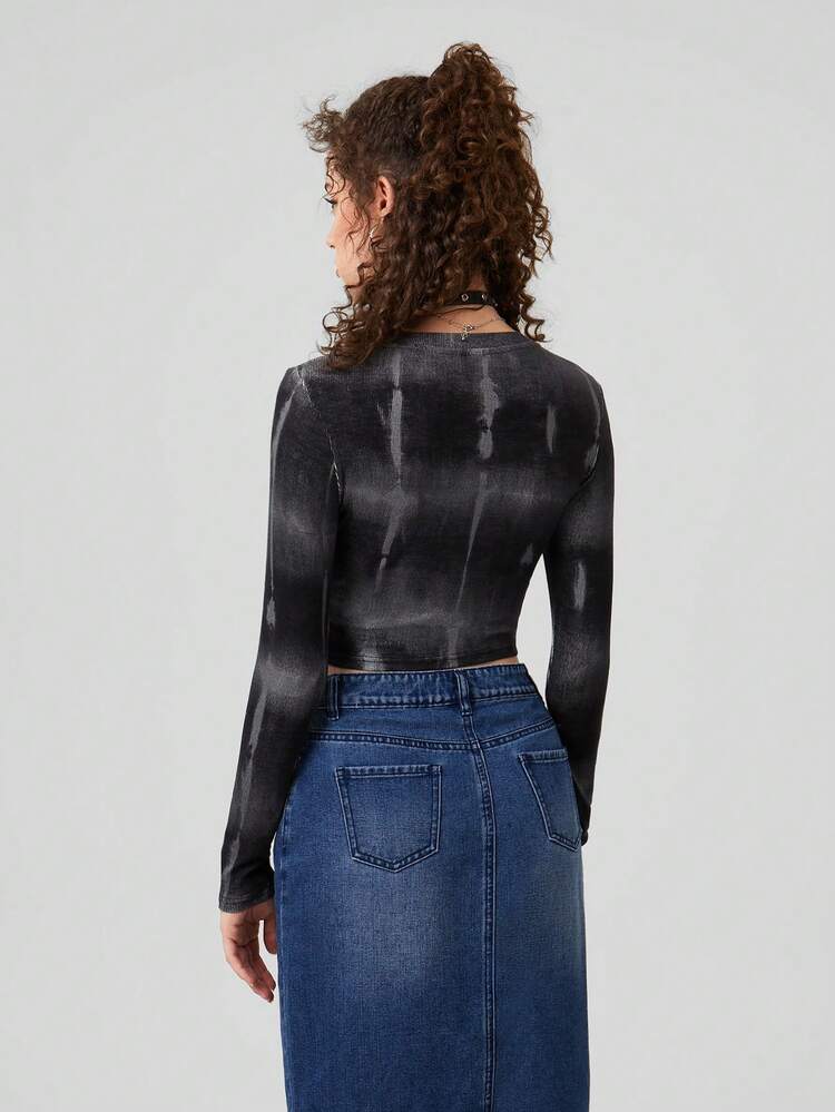 Women's Vintage Cropped Slim Fit T-shirt