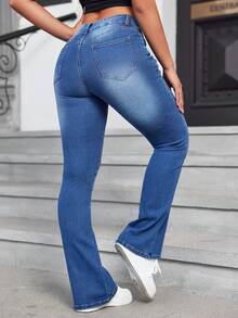 Rửa thuốc tẩy Quần ống loe - Rửa tối - Xem 2