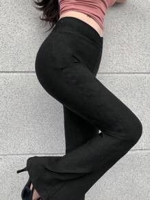 Dazy Star Pantalones acampanados unicolor