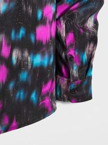Manfinity VCAY Men Tie Dye Shirt Without Tee - Black - View 4