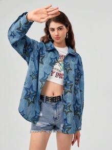 Forever 21 女星印花落肩襯衫 - 彩色 - 查看 1