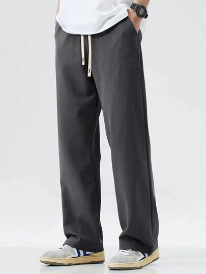 Men Drawstring Waist Sweatpants