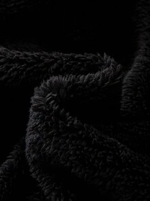 SHEIN Cô gái Tay áo dài áo Với Cổ áo thác nước ( Thắt lưng Không bao gồm ) - màu đen - Xem 5