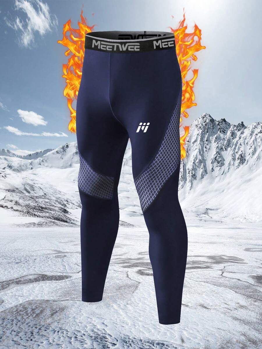 Nam Đồ họa địa lý & chữ cái Quần tất thể thao - Màu xanh lam - Xem 1