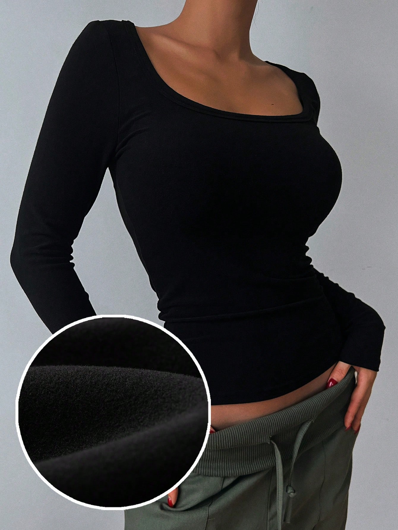 DAZY Scoop Neck Solid Tee sz2307252722255255
