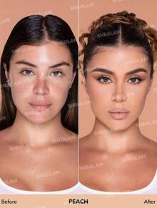 SHEGLAM Complexion Pro Long Lasting Breathable Matte Foundation Sample-Peach Matte Sweat-Proof Foundation Oil Control Full Coverage Pore-Less Concealer Waterproof Flawless Non-Fading Weightless Liquid Foundation Brand Beauty Makeup Cosmetic For Women Girls Perfect For Fall Winter Ideal For Y2K Fancy Fashion Suitable For Birthday Present Halloween Party Ready Best Color