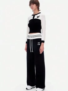 Pantalon Droit À Cordon