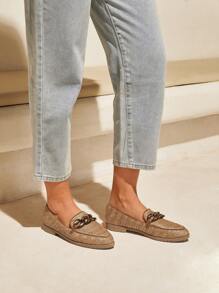 SheIn VCAY Zapatos planos de mujeres - Marrón - Ver 4