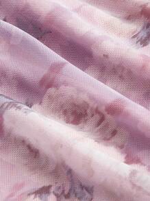 SHEIN MOD Plus Size Floral Patchwork Lace Cami Top