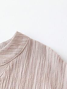 Plus Batwing Sleeve High Low Hem Top & Wide Leg Pants - Dusty Pink - View 3