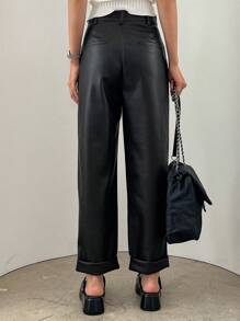 Dazy Star Pantalon Droit Unicolore - Noir - Voir 7