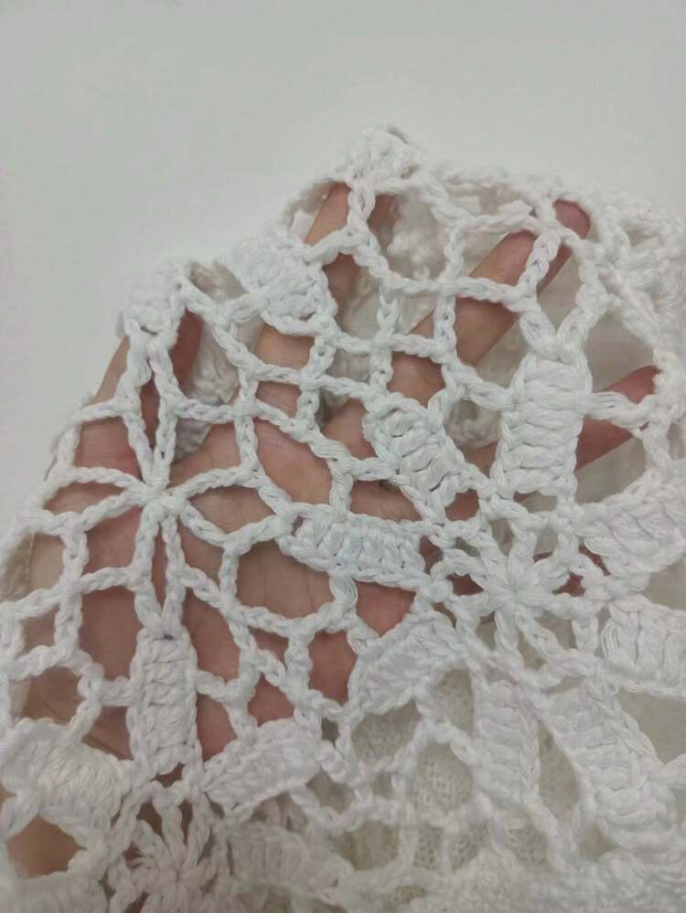 Summer Hollow Out Drawstring Cover Up Without Underwear