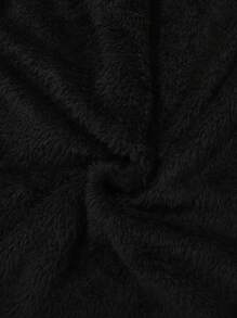 SHEIN Cô gái Tween Đồ họa Chữ cái Lót nhiệt Cúc bấm áo - màu đen - Xem 5