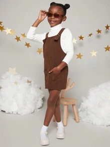 Mini mi Girls Minimalist Mary Jane Flats - Beige - View 3