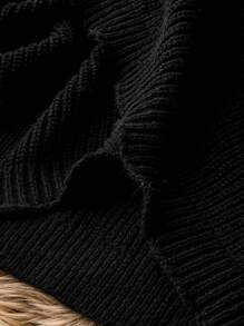 SHEIN LUNE Plus Wrap Cross Sweater