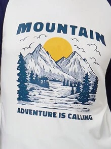 Forever 21 Women's Slogan Print Color Block Raglan Sleeve T-shirt - Blue and White - View 6