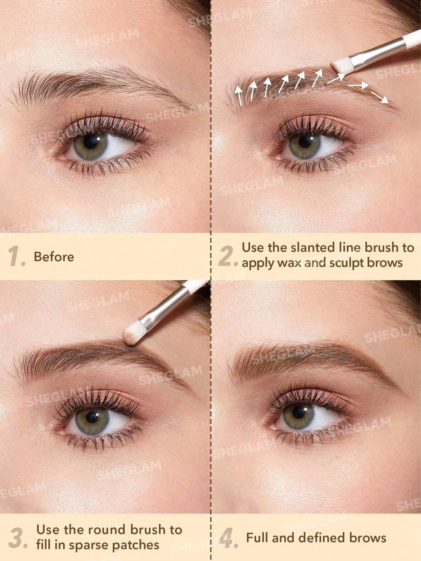 Full-Filled Eyebrow Palette-101 Dark Brown 5