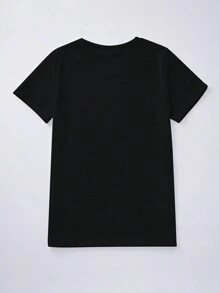 Maweii Plus Christmas Print Tee - Black - View 2
