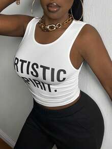 Slaydiva Camiseta Sin Mangas - Blanco - Ver 3